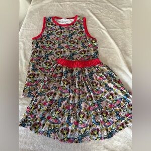 New Boutique Girls Flower Power Peace Alien Top Skirt Outfit 14/16 NWOT summer